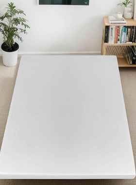 白色针织面料轻柔亲肤榻榻米海绵床垫 学生宿舍用单人床薄款软垫