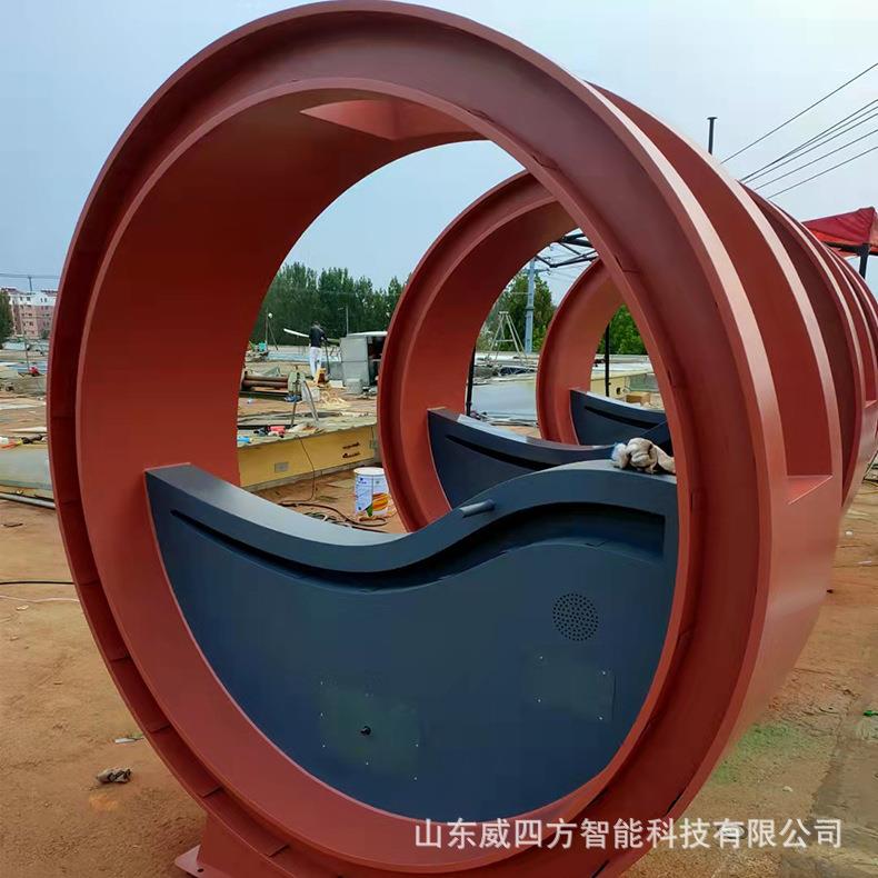 大型不锈钢互动脚踏喷泉水车 无动力脚踏发电跑马灯发光单车