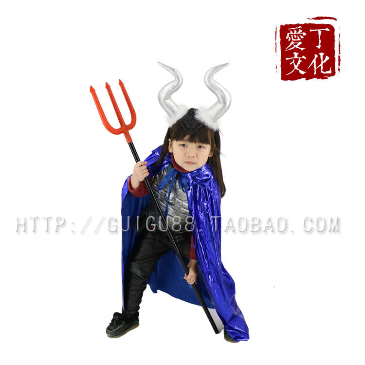 儿童西游记服装 万圣节男女童牛魔王cosplay小妖魔怪精演出衣服装