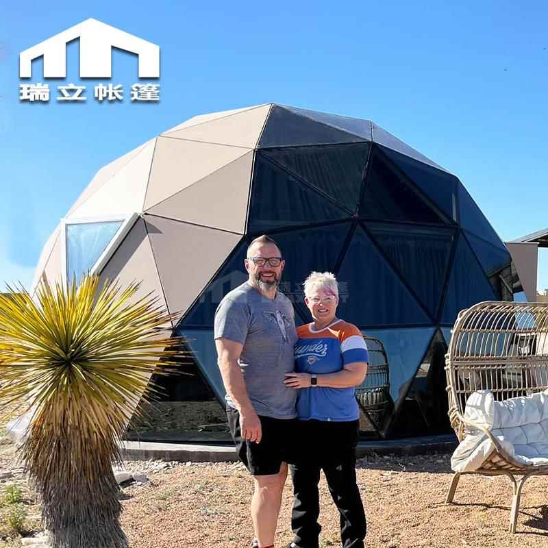 美国RG-077米玻璃空房铝合金帐篷18m外m木色隔热保暖星户营地网酒