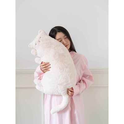 Coolercolour原创懒懒猫咪睡觉奶乎乎长条大抱枕玩偶靠枕创意礼物