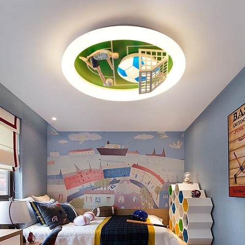 世界杯足球吸顶灯儿童房灯男孩房间卡通护眼创意青少年学生卧室灯