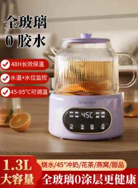 全玻璃恒温智能热水壶家用电热水壶养生壶煮茶烧水壶冲泡奶调奶器