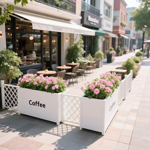 户外花箱隔断庭院铁艺商业街咖啡店围栏餐厅奶茶店围挡种植箱