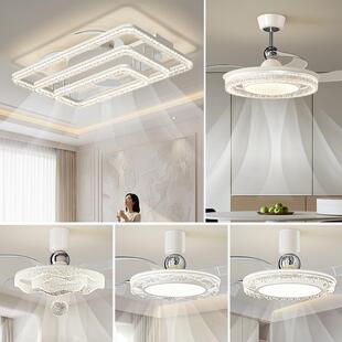 轻奢意式风扇灯2026新款客厅吸顶灯风扇灯护眼主卧房间餐厅卧室灯