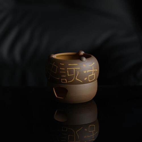 家ORY砂全手工刻绘紫围炉茶风炉用户煮外便携可明火烧水煮茶炉子