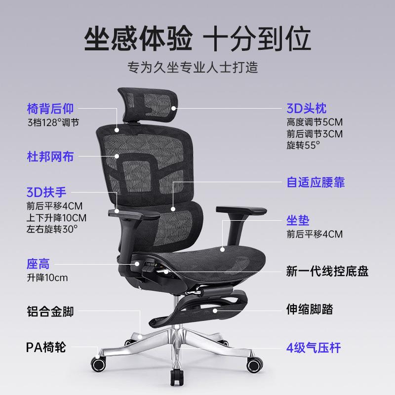 第二树小黑椅仿金豪人体工学椅办公椅电脑椅电竞椅网布转椅图片