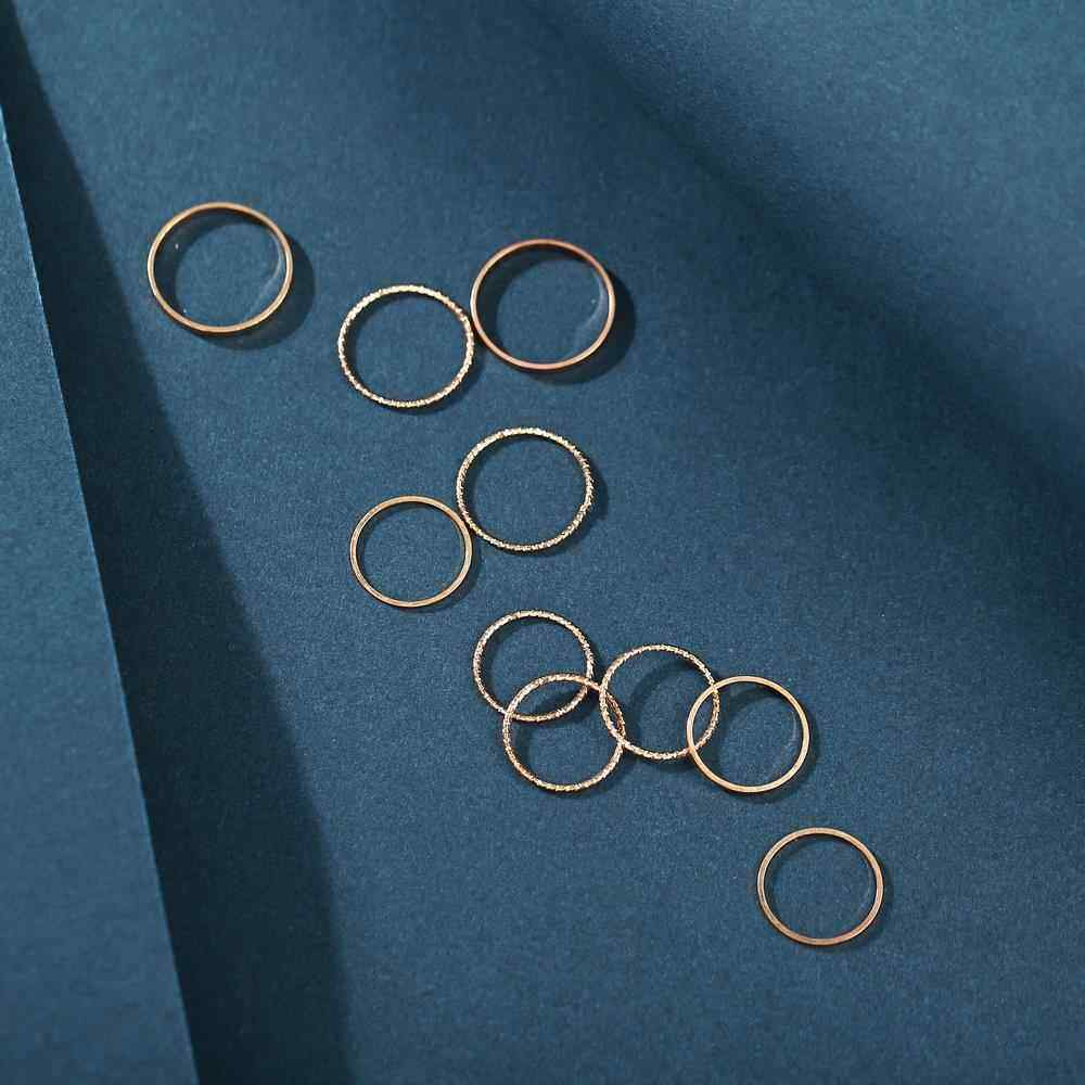 Cross-border rings hot-selling alloy joint ring set 关节戒指