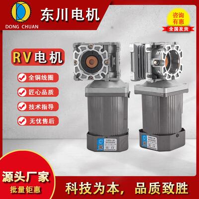 RV30小型减速机蜗轮蜗杆减速机电机一体机直流600W25调速电机