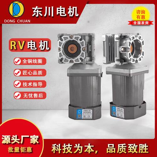 RV30小型减速机蜗轮蜗杆减速机电机 一体机直流600W25K调速电机