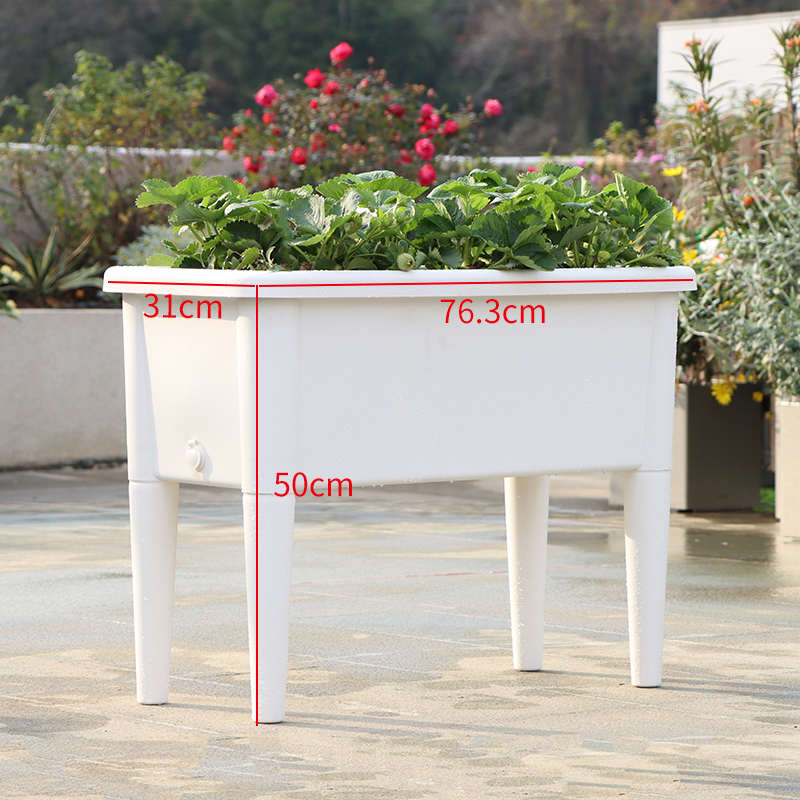 2024新款阳台种菜盆顶楼蔬菜种植盆高脚长方形花盆种植箱种菜