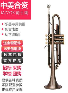 爵士朗仿古小号 JZTR-V40小号乐器 降B调 管乐小号