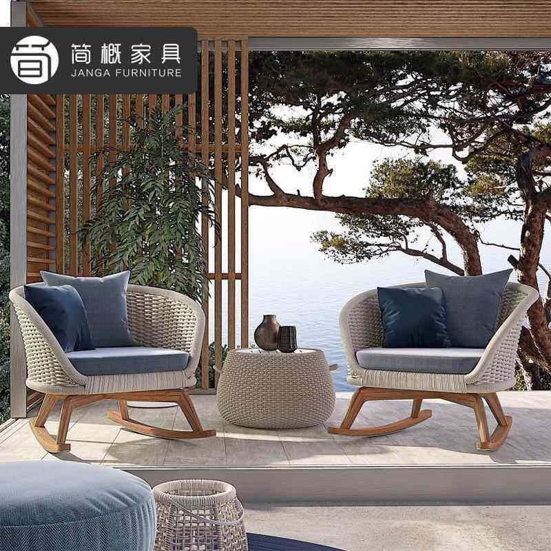 户别墅柚木沙发露台花55庭院藤防编沙发椅室外防水园晒外阳台家具,住宅家具,户外沙发,淘宝优惠券,粉丝福利购,淘宝优惠卷