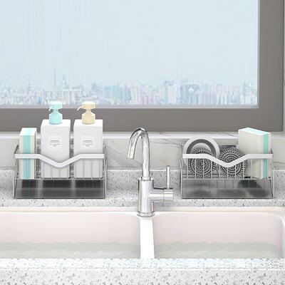 SU304 Kitchen sink sponge drainage storage rack organizer