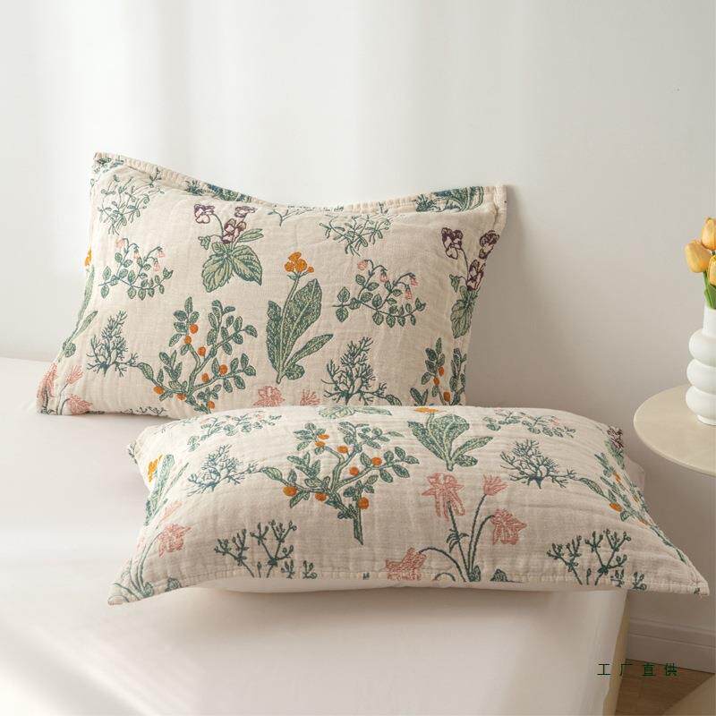 枕巾防棉轻质一对F98J57J8装棉纱质布枕头巾可固定头油防滑不脱落