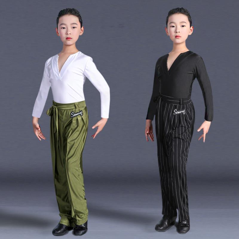儿童男拉丁舞服男童男孩男生练功服上衣2026新款裤子服装套装