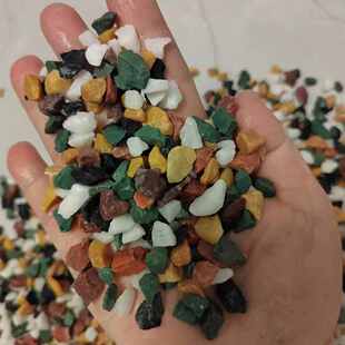 批发水磨石子水洗石胶粘石园林景观鱼缸铺底露骨料专用五彩小石子