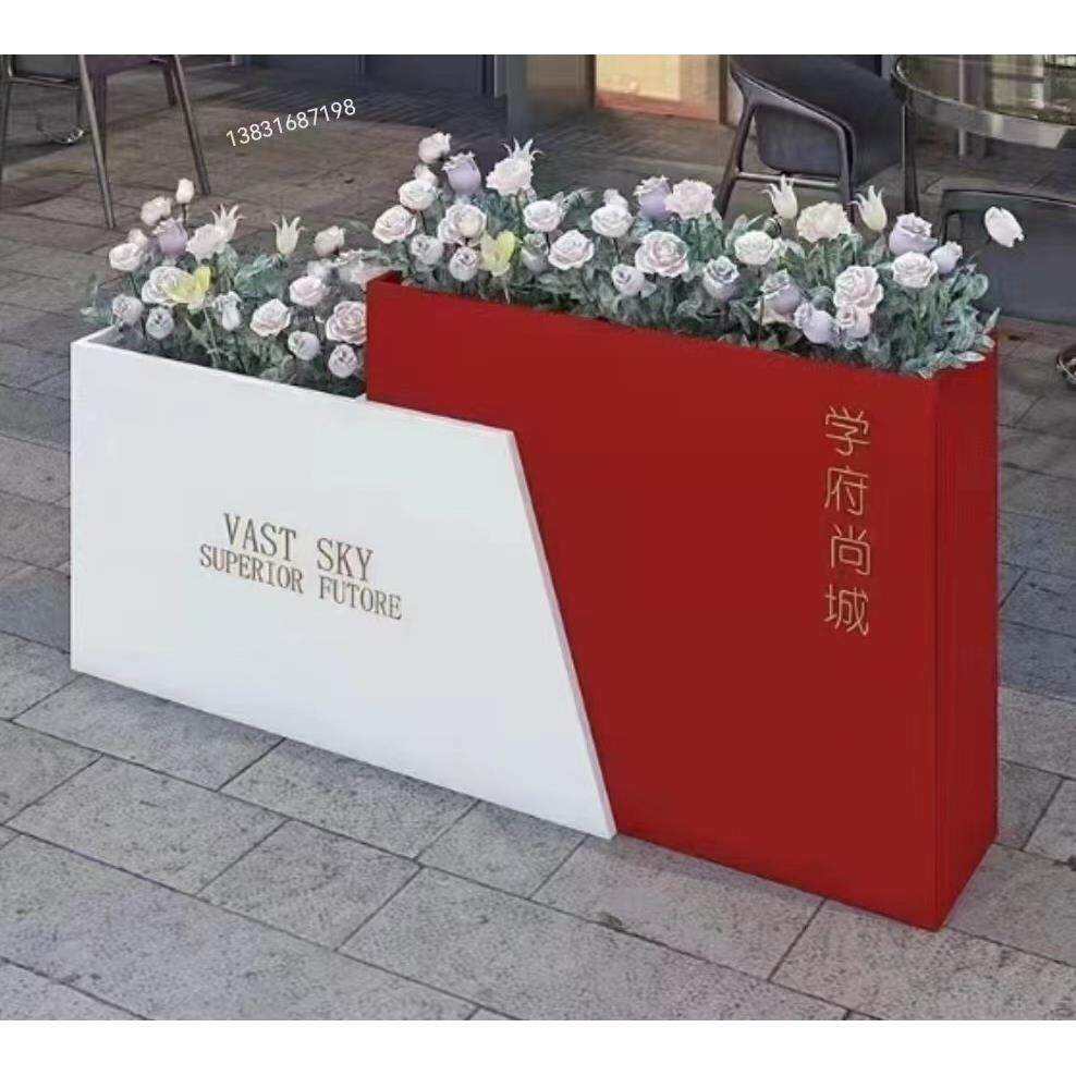 户外花箱仿真绿植花创盆575镀种植箱造景观绿化锌板璃玻钢公园花