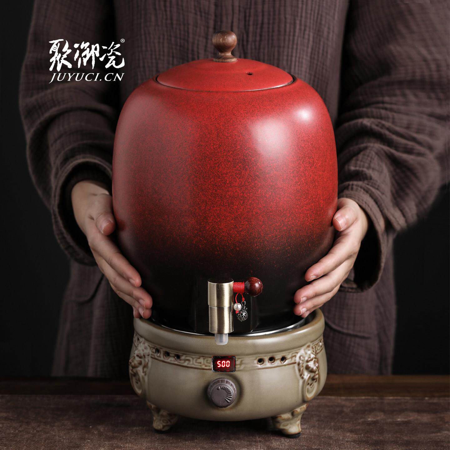 静音黑晶炉煮茶器大容量商用白茶古法煮茶壶家用自动煮茶炉养生壶
