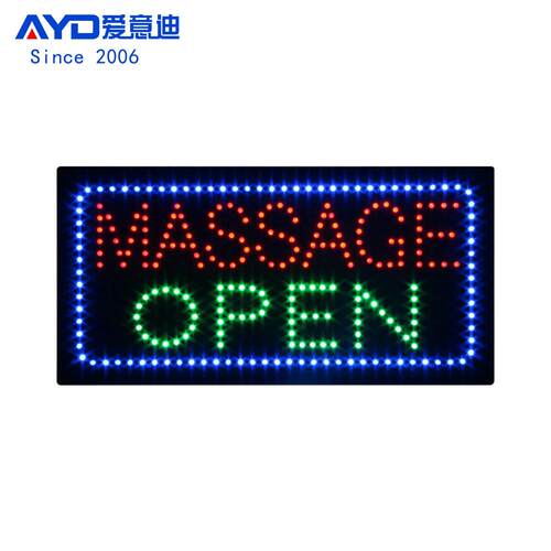 出口亚克力LED广告牌按摩店标识灯牌LEDMASSAGEOPENSIGN