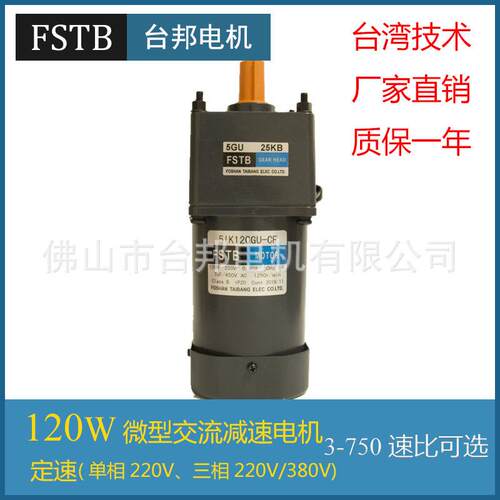 厂家直销减速电机FSTB佛山台邦交流220V/380V120W定速电机3-750