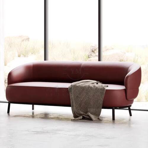 意式轻奢售楼处接待布艺沙发现代别墅样板房小户型单双三人位组合