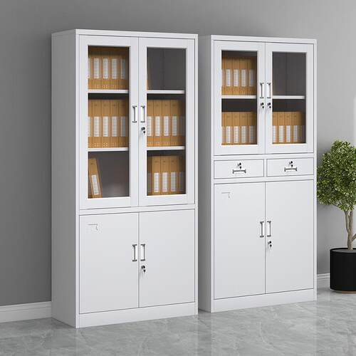 钢制密码文件柜办公室凭证柜档案柜资料柜铁皮储物柜带锁收纳柜子