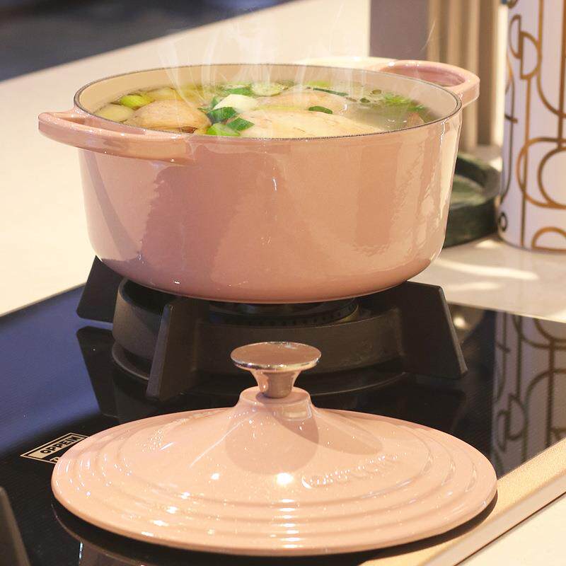 新品24cm炖煮锅汤锅珐琅锅铸铁锅洒金珐琅炖肉煲鸡汤红烧送礼家用