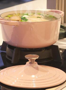 红新品2洒4cm煮锅炖汤QPT116锅珐琅锅铸铁锅金珐琅炖肉煲鸡汤烧送