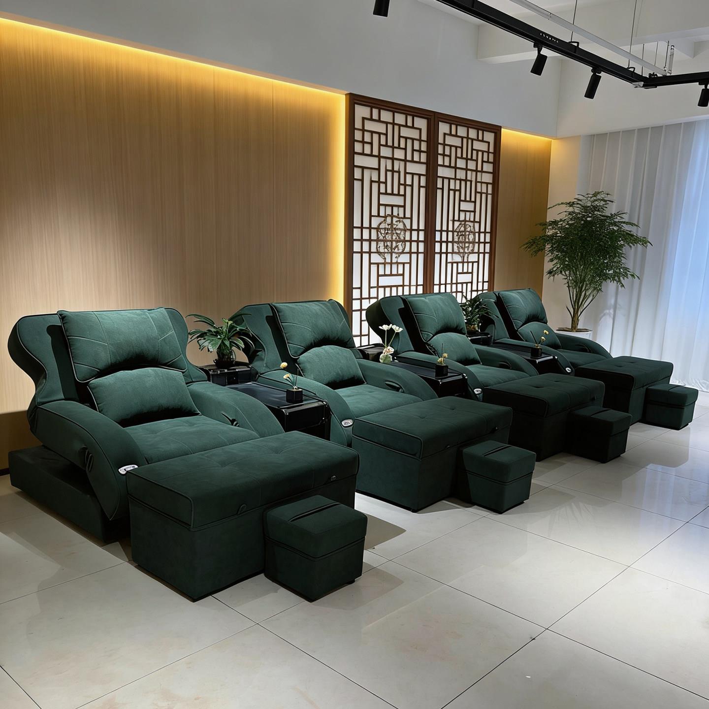 足浴沙发电动足疗洗浴按摩一体床洗脚修脚泡脚沐足店足疗沙发躺椅