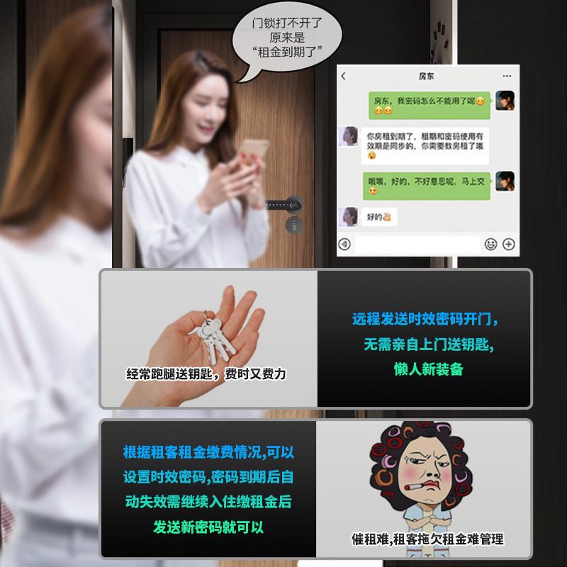 精品深丽安D9密码锁家用指纹锁室内木门电子智能门锁球形公寓酒店