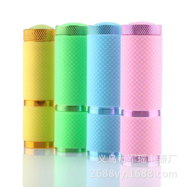 夜光9led紫外线紫光手电筒便携电池款荧光剂小夜光美甲验钞紫光灯