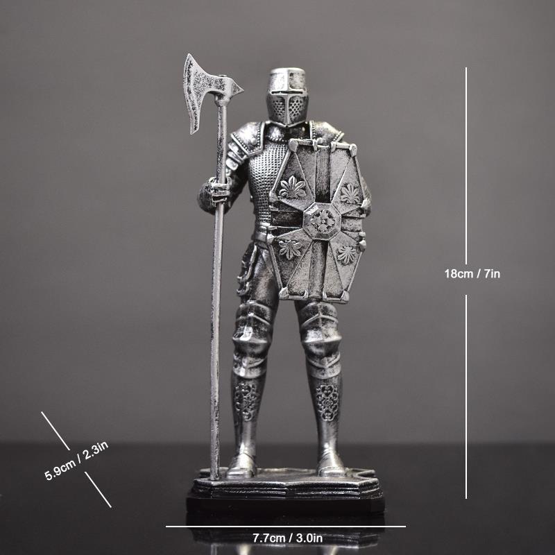 高档创意北欧骑客士摆电件中世纪骑士厅酒柜视柜饰品办公室装高档