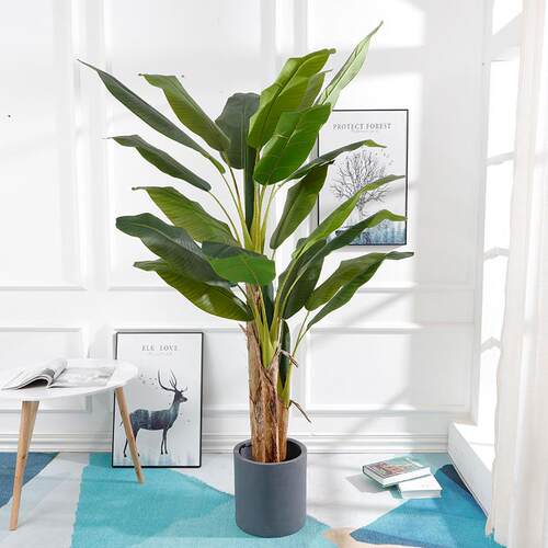 亚马逊热销仿真芭蕉树大型室内造景仿真绿植室内盆栽假树仿真植物
