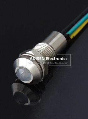 Adp8A-2C 3V5V12V24V红绿黄8mm三色双色金属全防水IP67信号指示灯