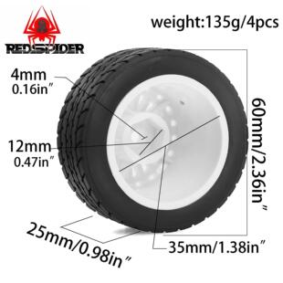 1/10tamiya田宫M车RC平跑漂移通用1/14拉力车60D轮毂胎W246 D款