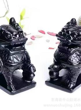 黑曜石麒麟摆件 大号麒麟摆件 吉祥圣物气 气福气气麒麟吉祥