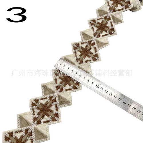 热款仿手绣条码刺绣花边 潮流服饰童装装饰辅料 多色织带提花花边