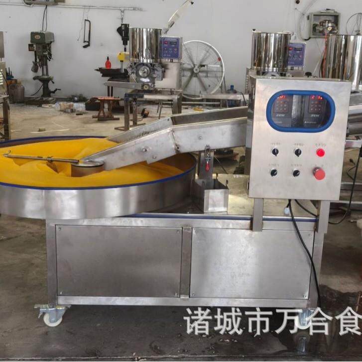 源头厂家商用全自动转盘裹粉机小型裹燕麦圆盘裹粉裹糠设备流水线