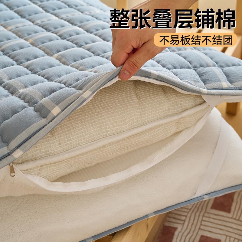 可拆CI07洗棉花生双床垫软垫宿舍单学人90x90加厚款面可款四季用