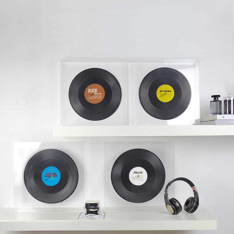 道具黑胶唱片墙面装饰品样板间书房书架创意摆件客厅背景墙软装