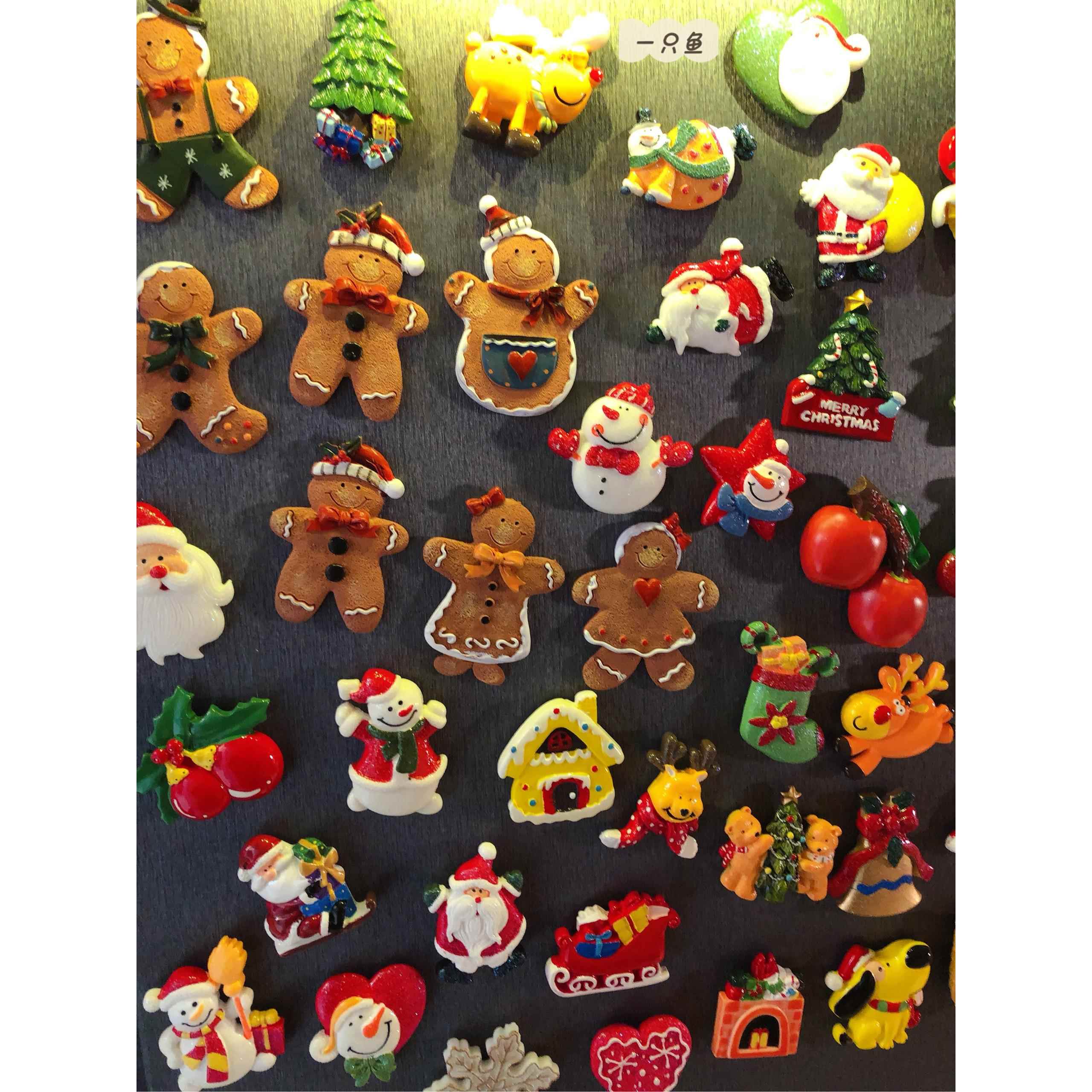 圣诞装饰冰箱贴复古氛围感迷你煤油灯夜灯发