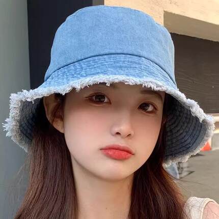 女帽子2026新款今年流行爆款盆帽大帽檐牛仔帽子女渔夫帽遮阳防晒