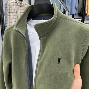 MAROLIO~出口挪威！摇粒绒外套男秋冬季宽松加绒加厚保暖抓绒衣