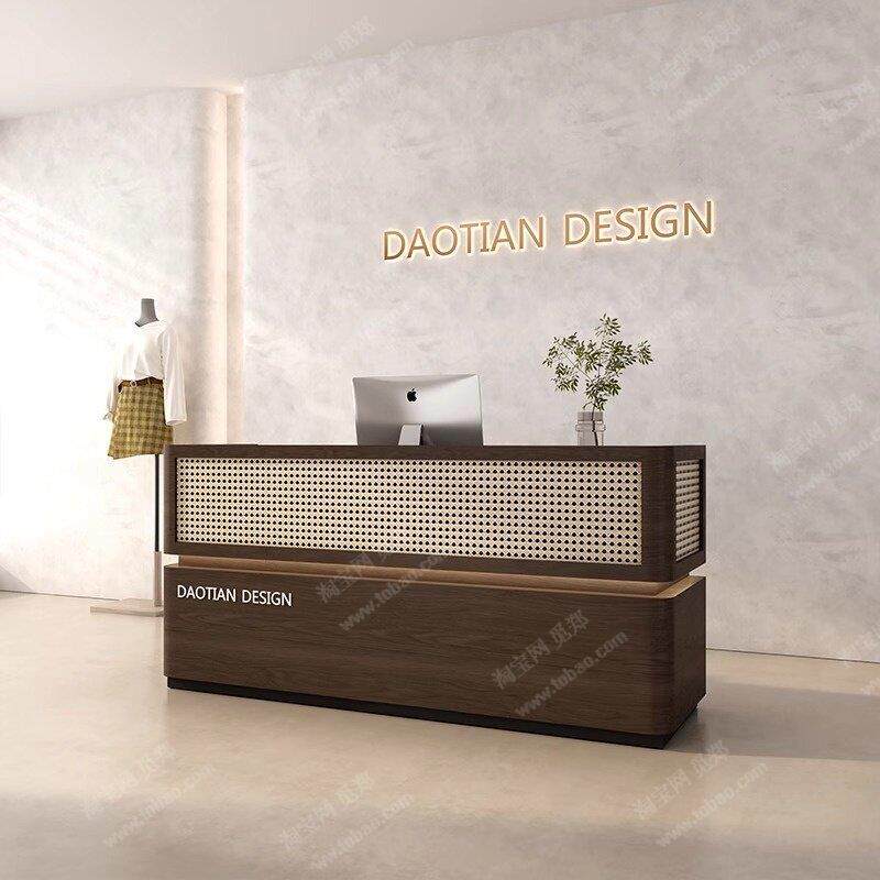 服装店收银柜台吧台桌美容院美甲店铺小型柜台咖啡店前台女装店吧