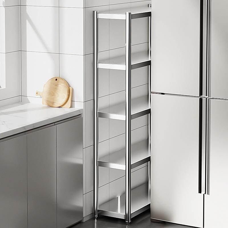 Y*h不锈钢厨房夹缝置物架多功能冰箱侧面卫生间小推车极窄边隙收