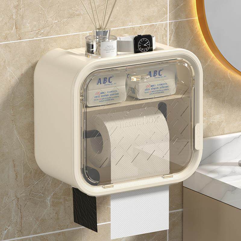 马桶旁卫生巾收纳盒壁挂式防水纸巾盒卫生间厕所厕纸姨妈巾置物架