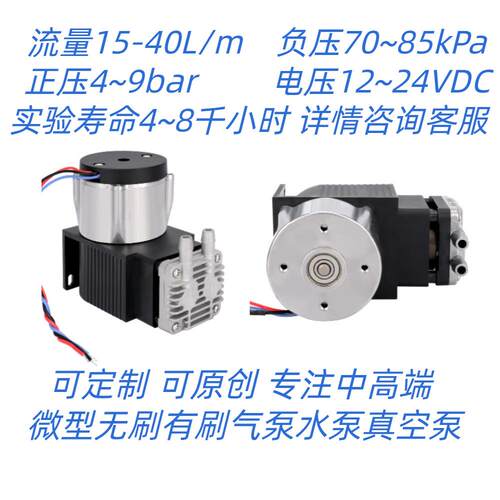 高压力8bar无刷活塞泵35升每分钟DC12V24V长寿命可连续不间断工作