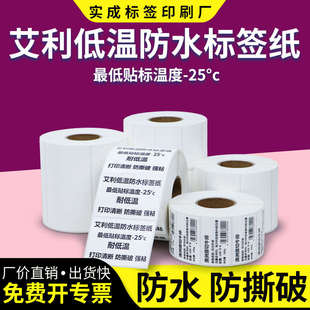 空白打印纸强粘食品冷冻冷藏背胶可定做 低温防水标签纸不干胶条码