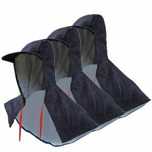 牛仔布透气防尘披肩帽男女防灰尘粉尘帽套头加厚打磨工作帽披风帽